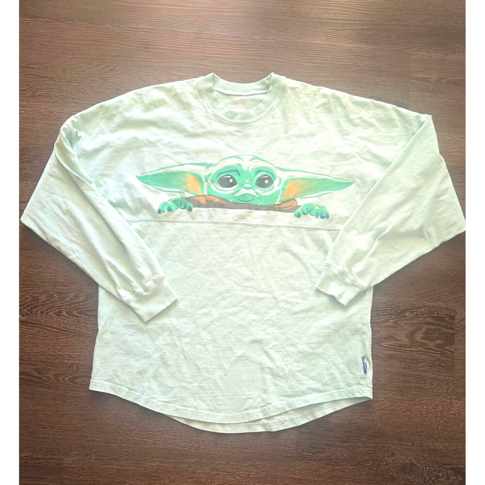 Disney Star Wars The Mandalorian Grogu Long Sleeve Shirt, White XS